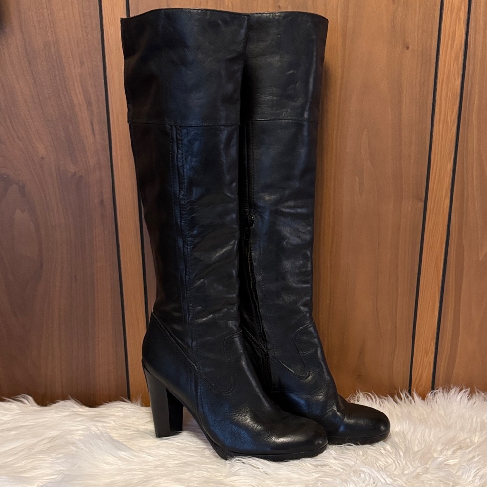 Ash Black Heeled Leather Boots
